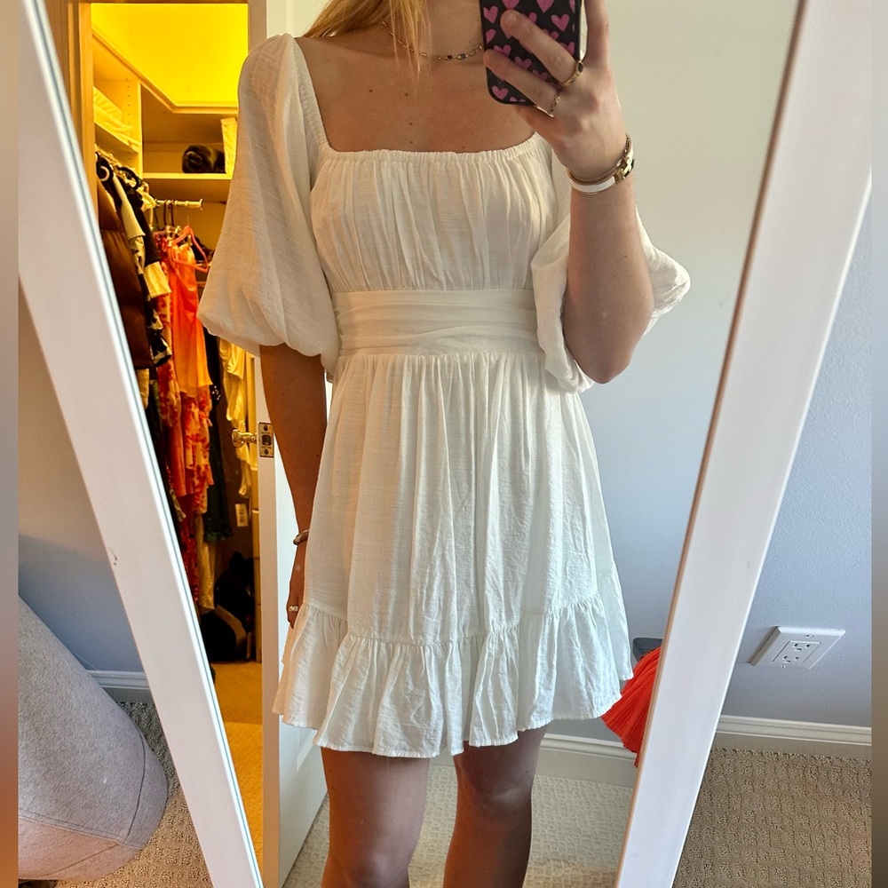 Hello Molly white mini dress